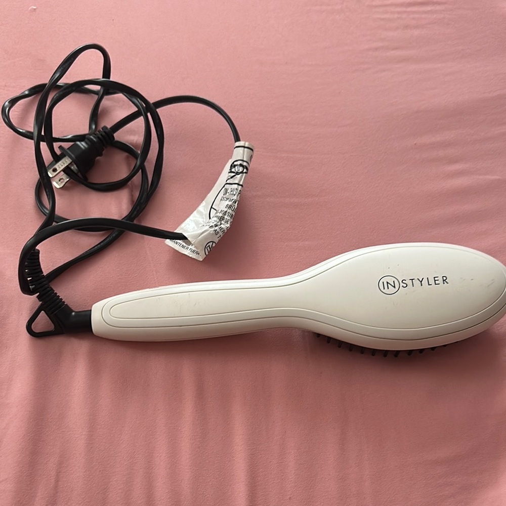White Hair Straightening Brush
